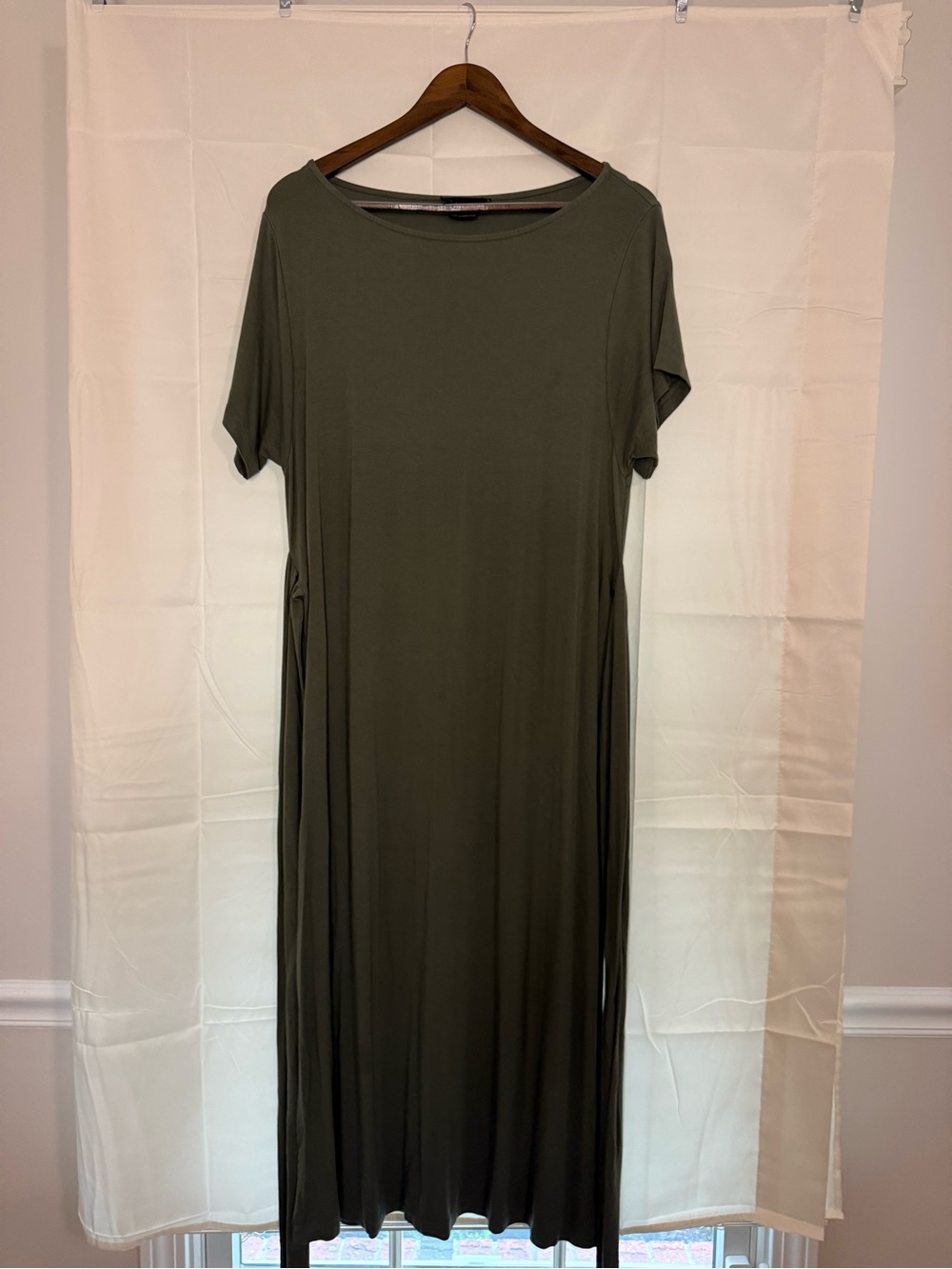 Hatch Maternity Olive Green Short-Sleeve Dress